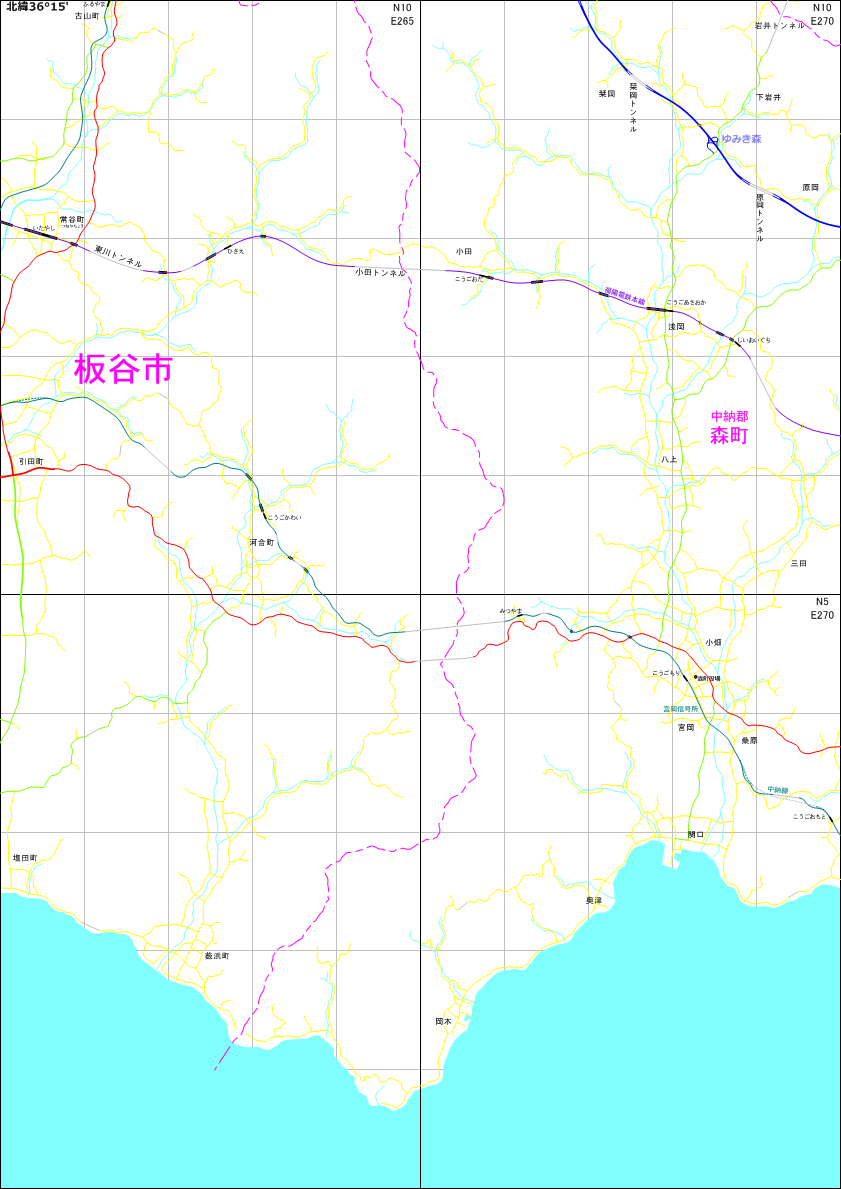 架空地図(図葉名:板谷東)