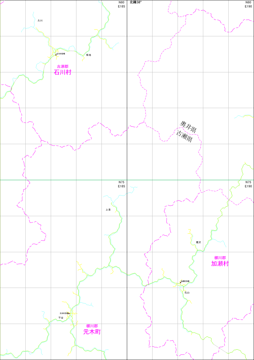 架空地図(図葉名:加瀬村)