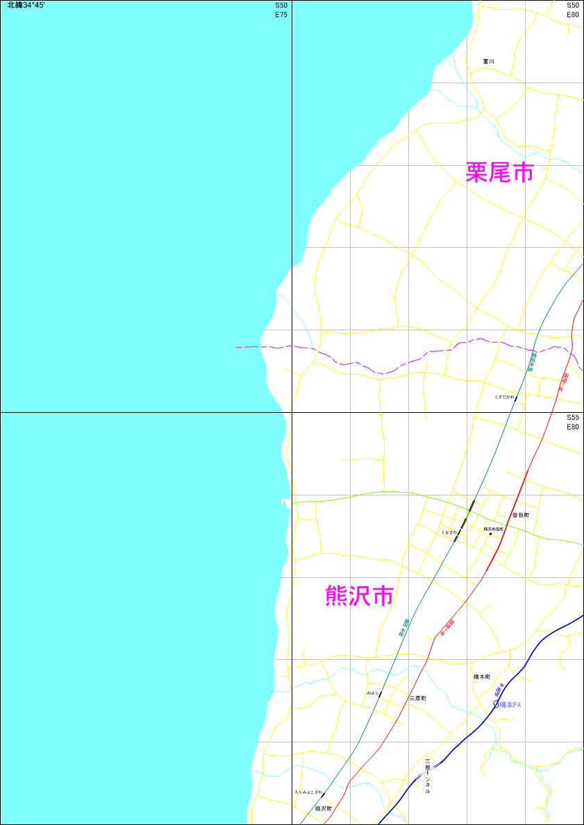 架空地図(図葉名:熊沢)