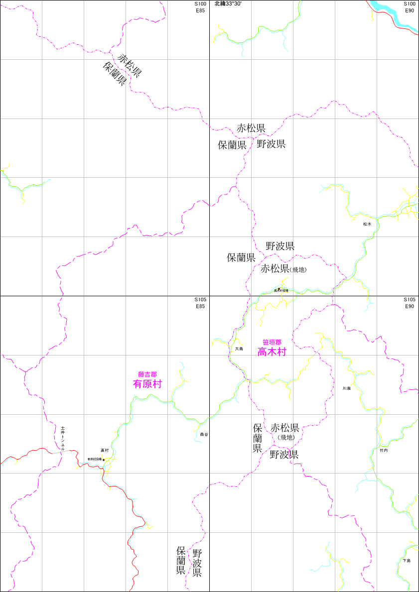 架空地図(図葉名:赤松高木村)