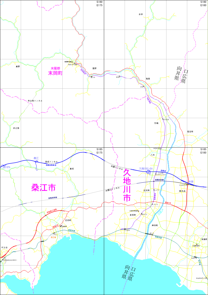 架空地図(図葉名:桑江)