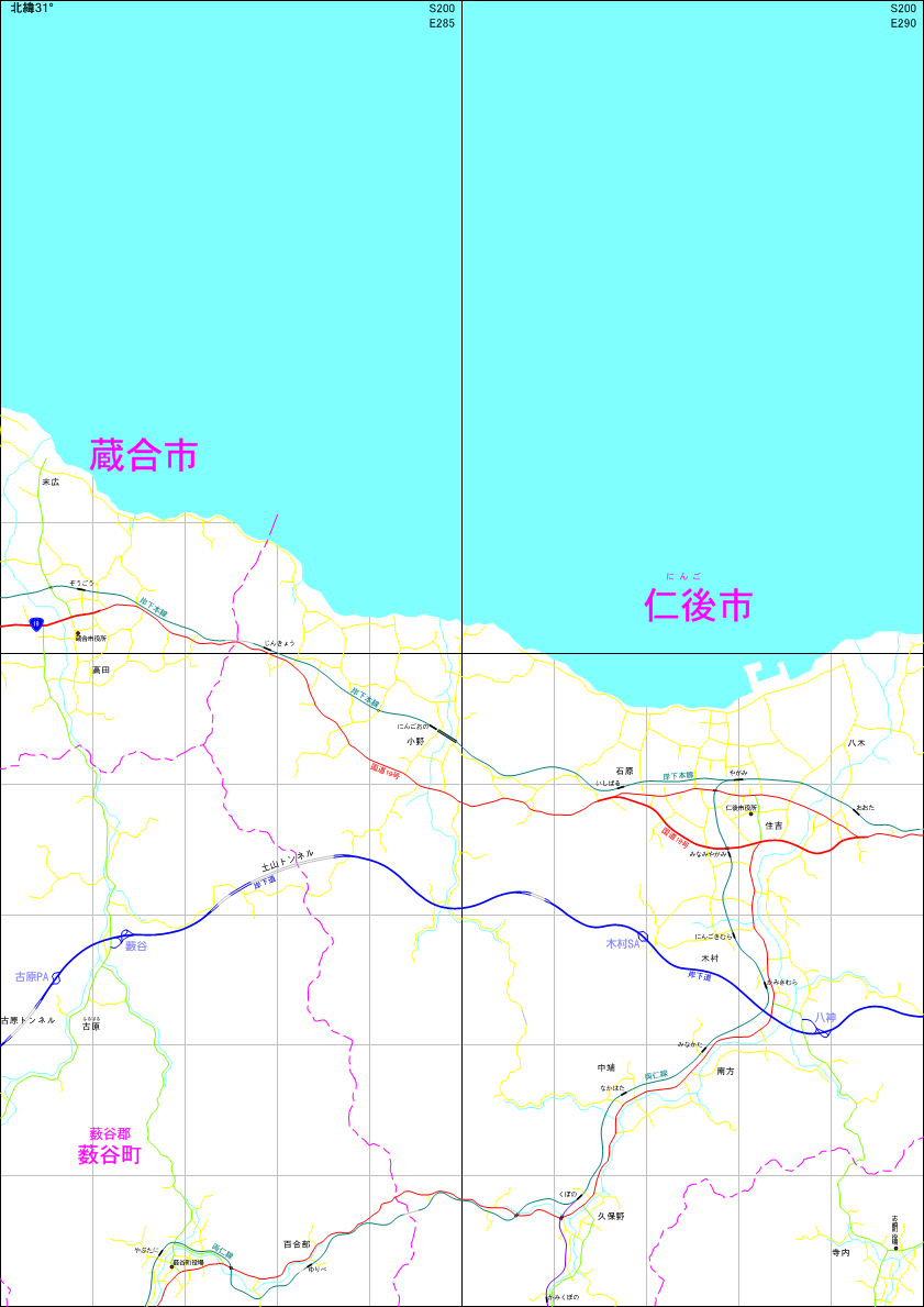 架空地図(図葉名:仁後市)